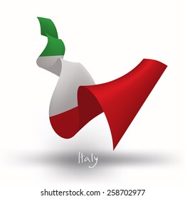 Italy flag, three dimensional render