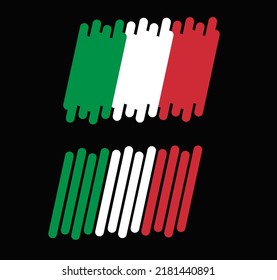 italy flag vector design, Vector illustration, abstract shape italy flag