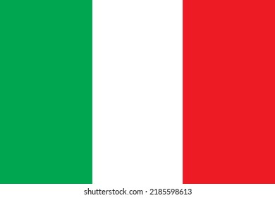 Vector de bandera de Italia (verde, blanco, rojo)