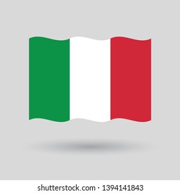 Italy flag, vector icon. Italian national symbol