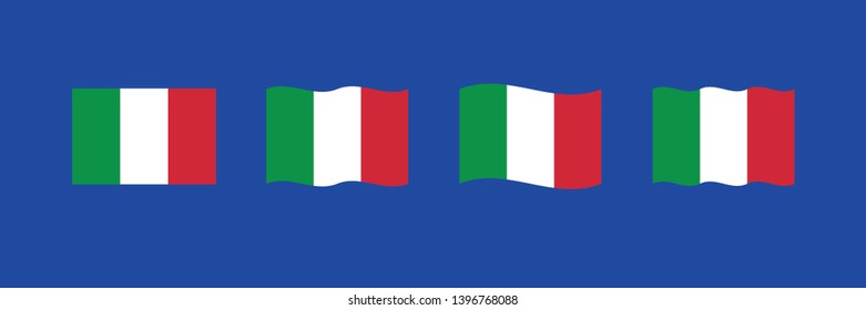 Italy flag, vector icon. Italian national symbol