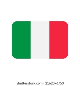 Italy flag vector icon on white background