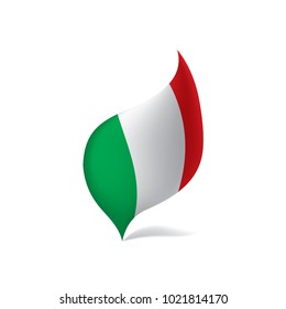 Italy flag, vector illustration