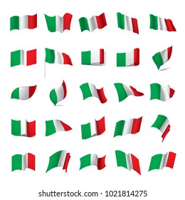 Italy flag, vector illustration