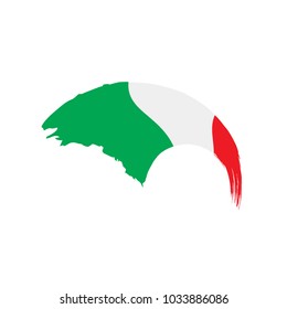 Italy flag, vector illustration