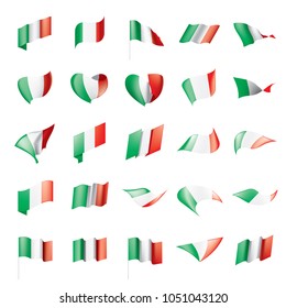 Italy flag, vector illustration
