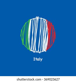Italy flag vector illustration.