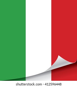 Italy flag vector illustration.