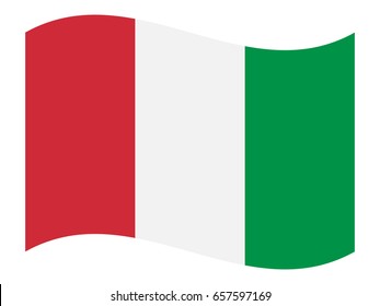 Italy flag, vector illustration.