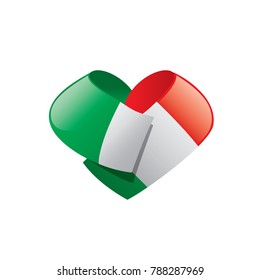 Italy flag, vector illustration