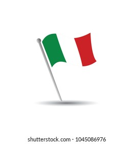 Italy flag vector illustration colors and proportion national isolated emblem concept eps
