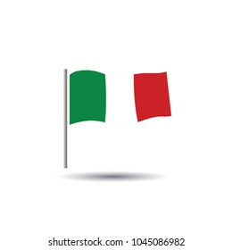 Italy flag vector illustration colors and proportion national isolated emblem concept eps