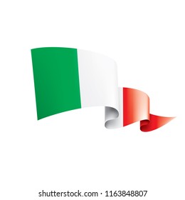 Italy flag, vector illustration on a white background.