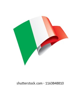 Italy flag, vector illustration on a white background.