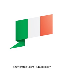 Italy flag, vector illustration on a white background.