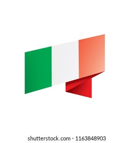 Italy flag, vector illustration on a white background.