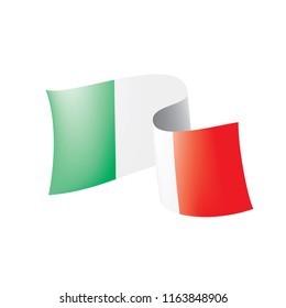 Italy flag, vector illustration on a white background.