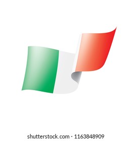 Italy flag, vector illustration on a white background.