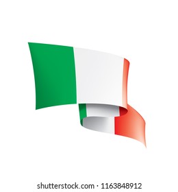 Italy flag, vector illustration on a white background.