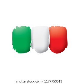Italy flag, vector illustration on a white background.