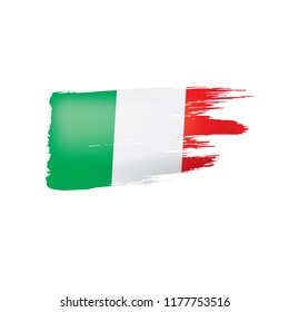 Italy flag, vector illustration on a white background.