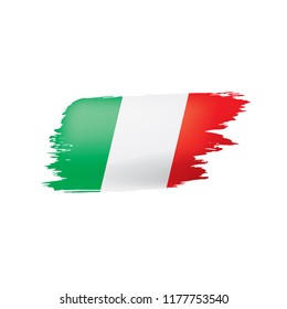 Italy flag, vector illustration on a white background.
