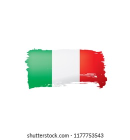 Italy flag, vector illustration on a white background.