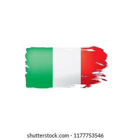 Italy flag, vector illustration on a white background.