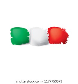 Italy flag, vector illustration on a white background.
