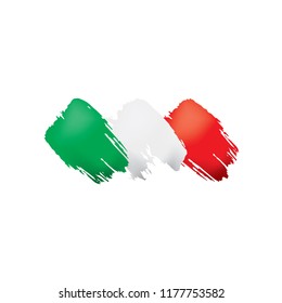 Italy flag, vector illustration on a white background.