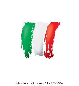 Italy flag, vector illustration on a white background.