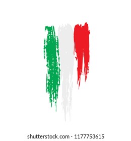 Italy flag, vector illustration on a white background.