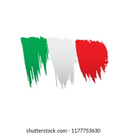 Italy flag, vector illustration on a white background.