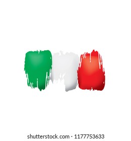 Italy flag, vector illustration on a white background.