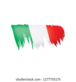 Italy flag, vector illustration on a white background.