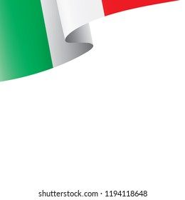 Italy flag, vector illustration on a white background.