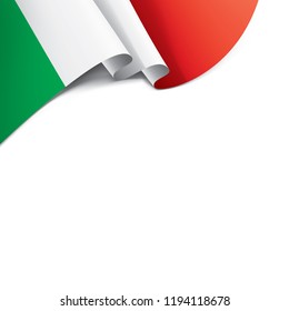 Italy flag, vector illustration on a white background.