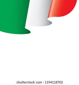 Italy flag, vector illustration on a white background.