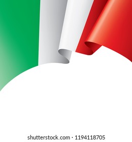 Italy flag, vector illustration on a white background.
