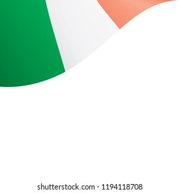 Italy flag, vector illustration on a white background.