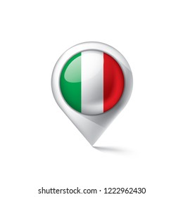 Italy flag, vector illustration on a white background.
