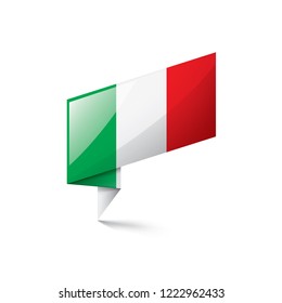 Italy flag, vector illustration on a white background.