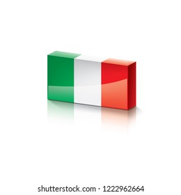 Italy flag, vector illustration on a white background.