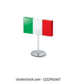 Italy flag, vector illustration on a white background.