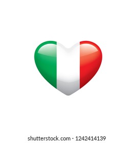 Italy flag, vector illustration on a white background.