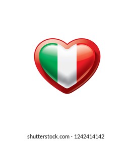 Italy flag, vector illustration on a white background.