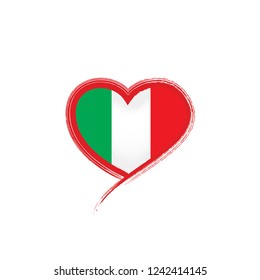 Italy flag, vector illustration on a white background.