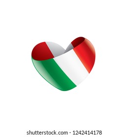 Italy flag, vector illustration on a white background.
