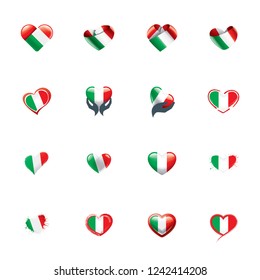 Italy flag, vector illustration on a white background.