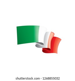 Italy flag, vector illustration on a white background.